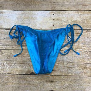 Triangl Vinca Bikini Bottoms in Blue Metallic